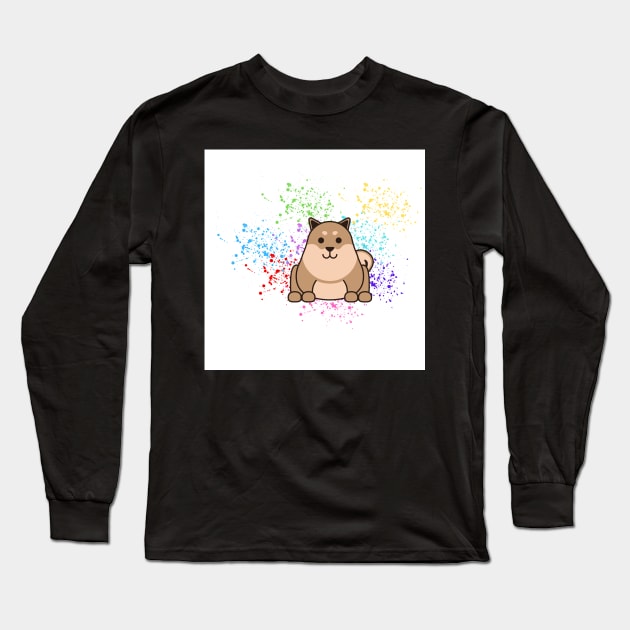 Chubby Dog Long Sleeve T-Shirt by PedaDesign